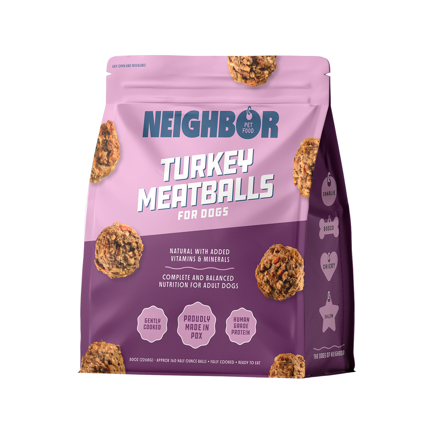 Neighbor pet food turkey meatballs