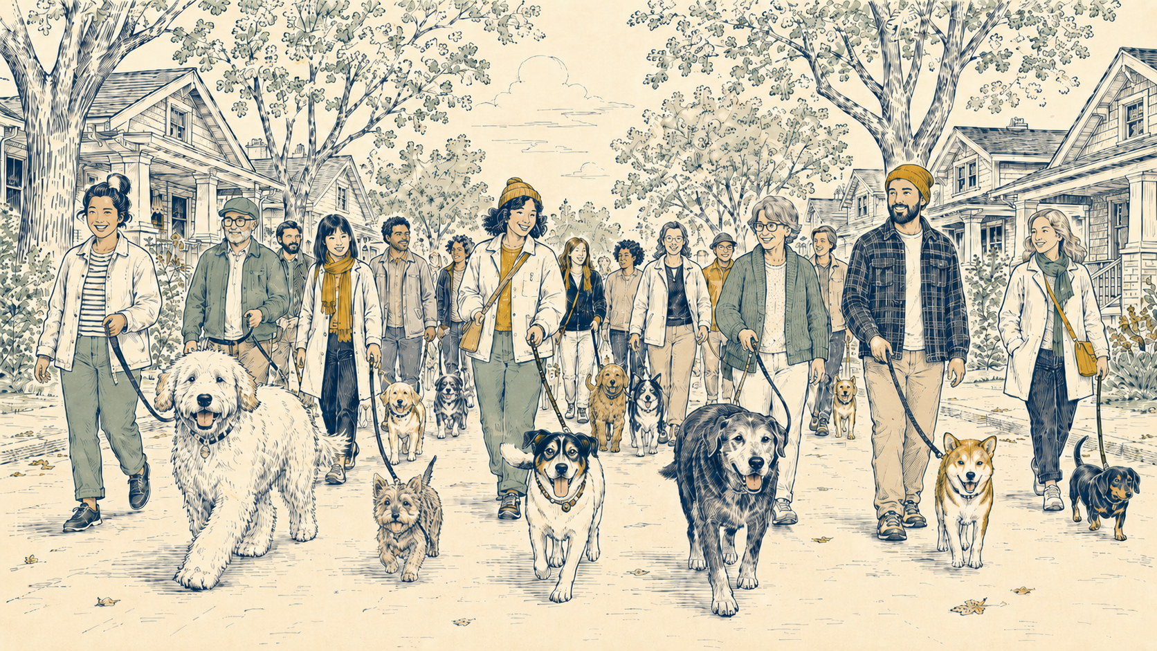 Why a Group Dog Walk Is Better Socialization Than the Dog Park