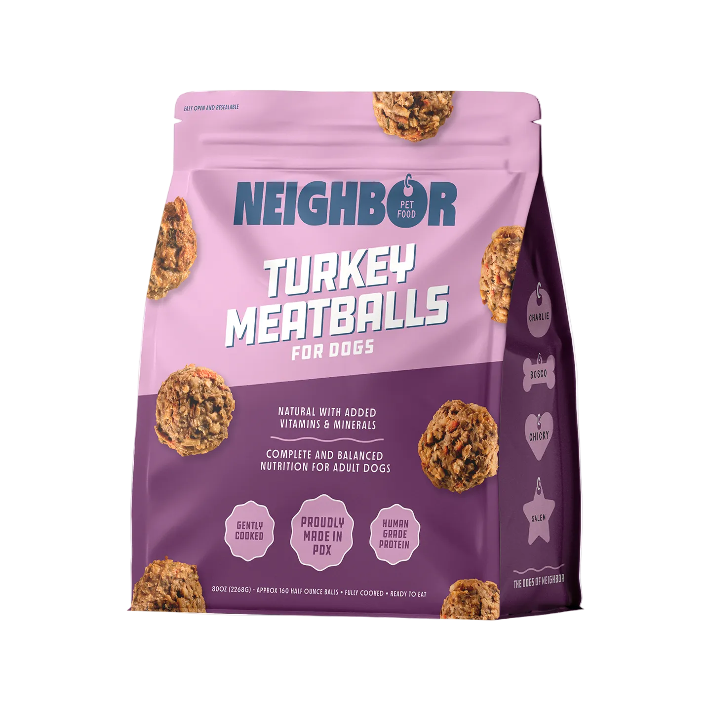 Neighbor pet food turkey meatballs